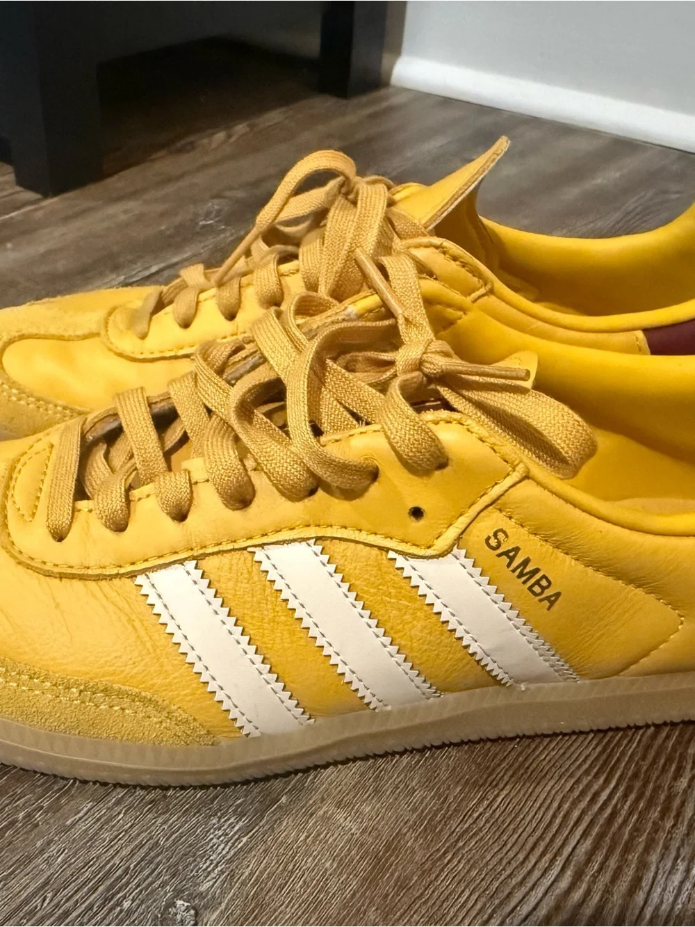 Adidas Samba Yellow Leather Sneakers